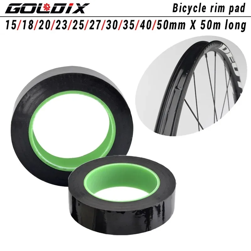 Bande de jante tubeless GOLDIX pour VTT, 50 mètres, 15 18 20 23 25 27 30 35 40 50 mm, pour vélo de montagne et de route, bande de jante tubeless, protection de pneu