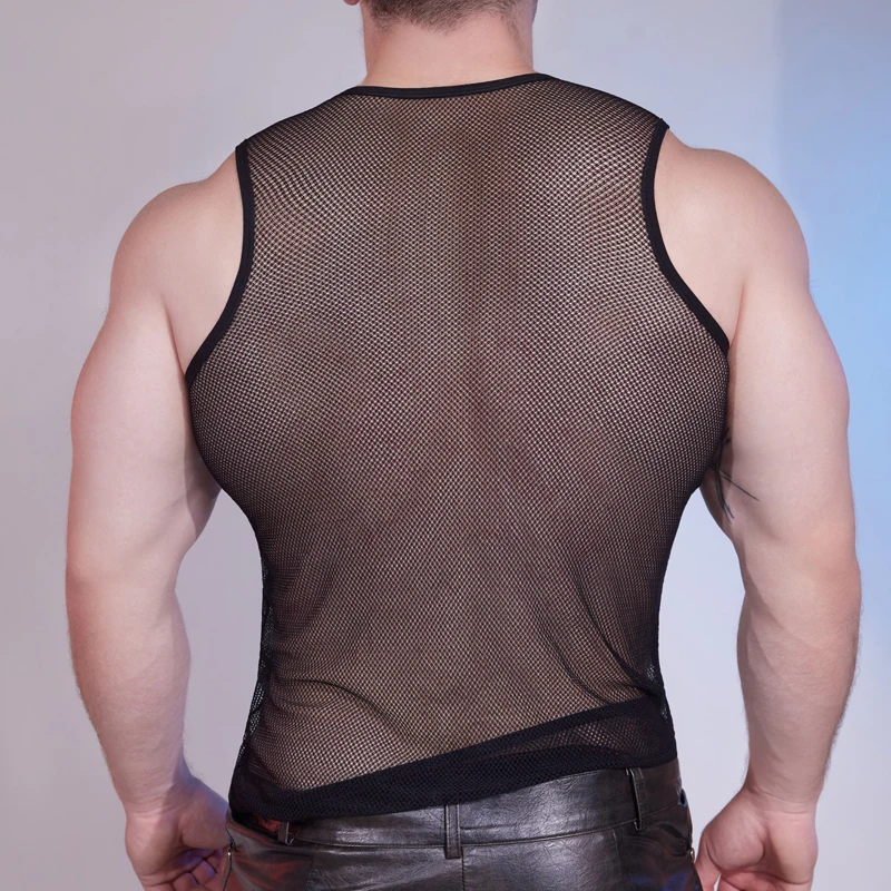 Men's Mesh Tank Top See Throug - Tank Top Muscle 评论和价格