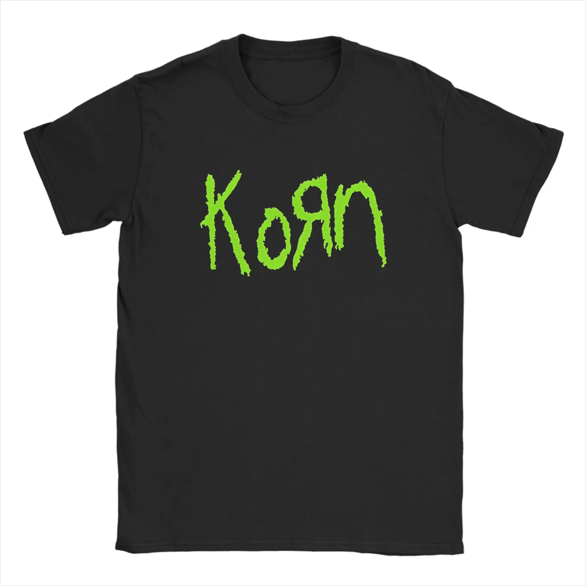 

Men's Music Rock Korn Band T Shirt 100% Cotton Tops Leisure Short Sleeve O Neck Tees Printed T-Shirt