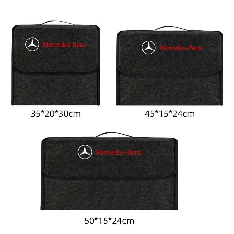 Car Trunk Organizer Box Large Capacity Stowing Tidying Storage Bags For Mercedes Benz W203 W204 W205 W210 W211 W212 W221 CLS CLA