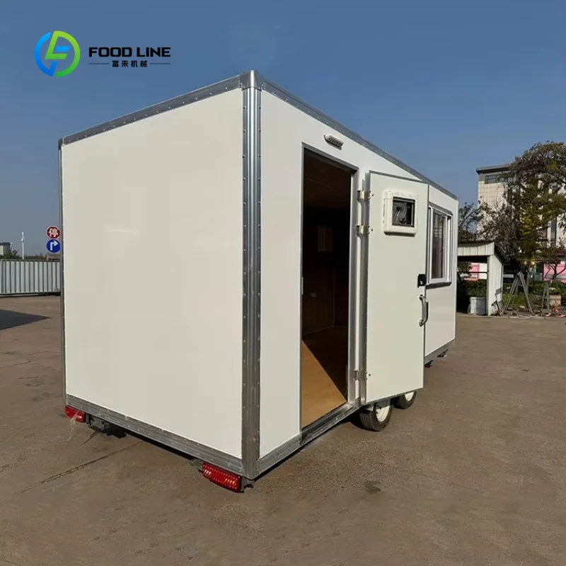 Customized All-in-One Portable Office Trailer with Built-In Facilities Construction Site or Prefabricated Office Trailer