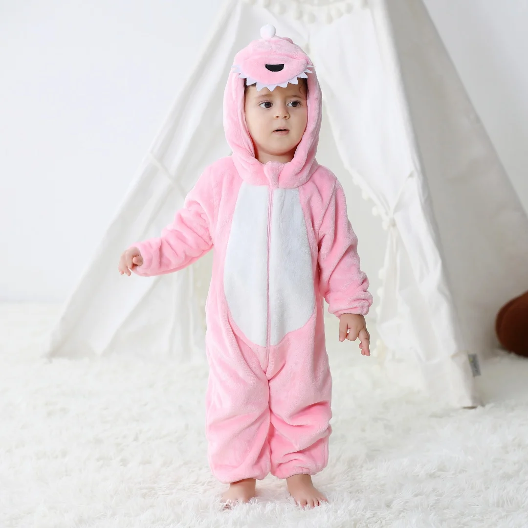 Newborn Baby Romper Infant Long Sleeve Clothes Kigurumi Dinosaur Animal Cartoon Jumpsuit Girls Boys Pajamas Costumes Halloween