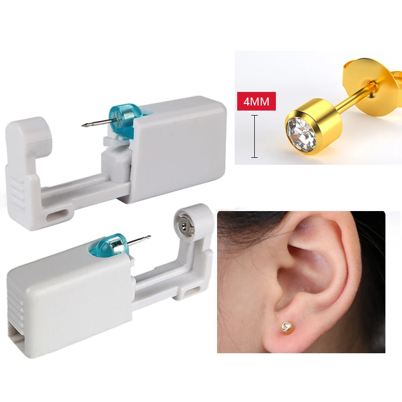 NONE Ear Piercing Gun Disposable Safety Piercer Set Multicolor 4