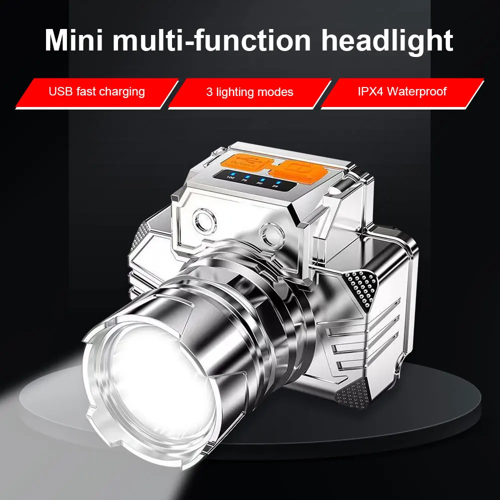 Headlamp Rechargeable for Adults to Wear Bright Head Lamp Outdoor LED for Waterproof Running Hunting Hiking