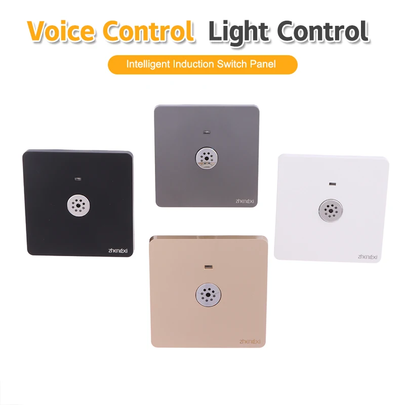 220V Infrared Sensor Switch Intelligent Sensor Switch 86 Type Panel Switch Voice-activated Switch Delay Off For Hallway Stairs