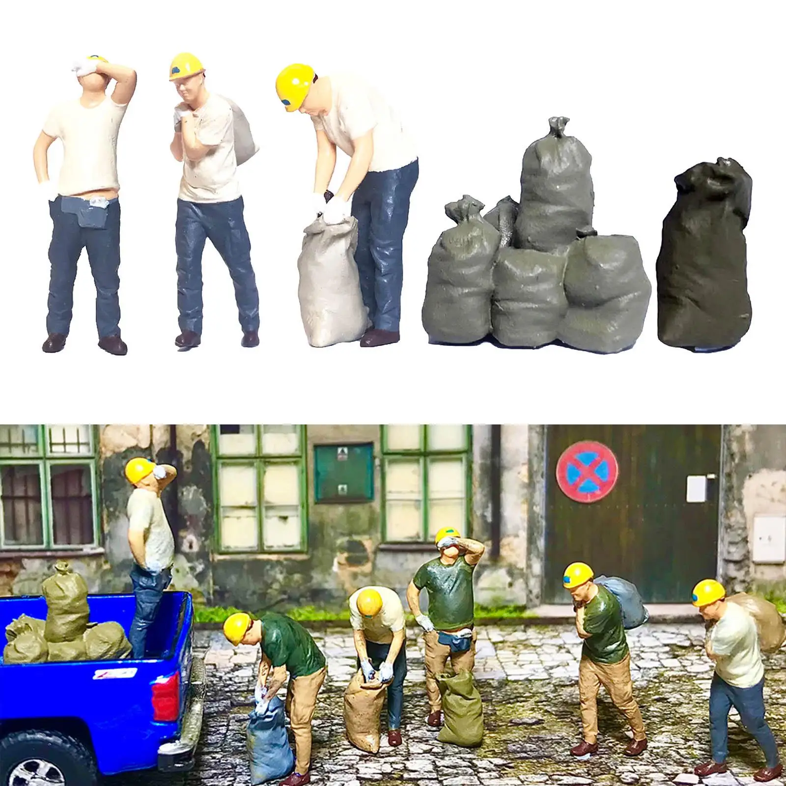 Realistische 1:87 mensenbeeldjes, werknemermodelbeeldjes voor weergavelayout