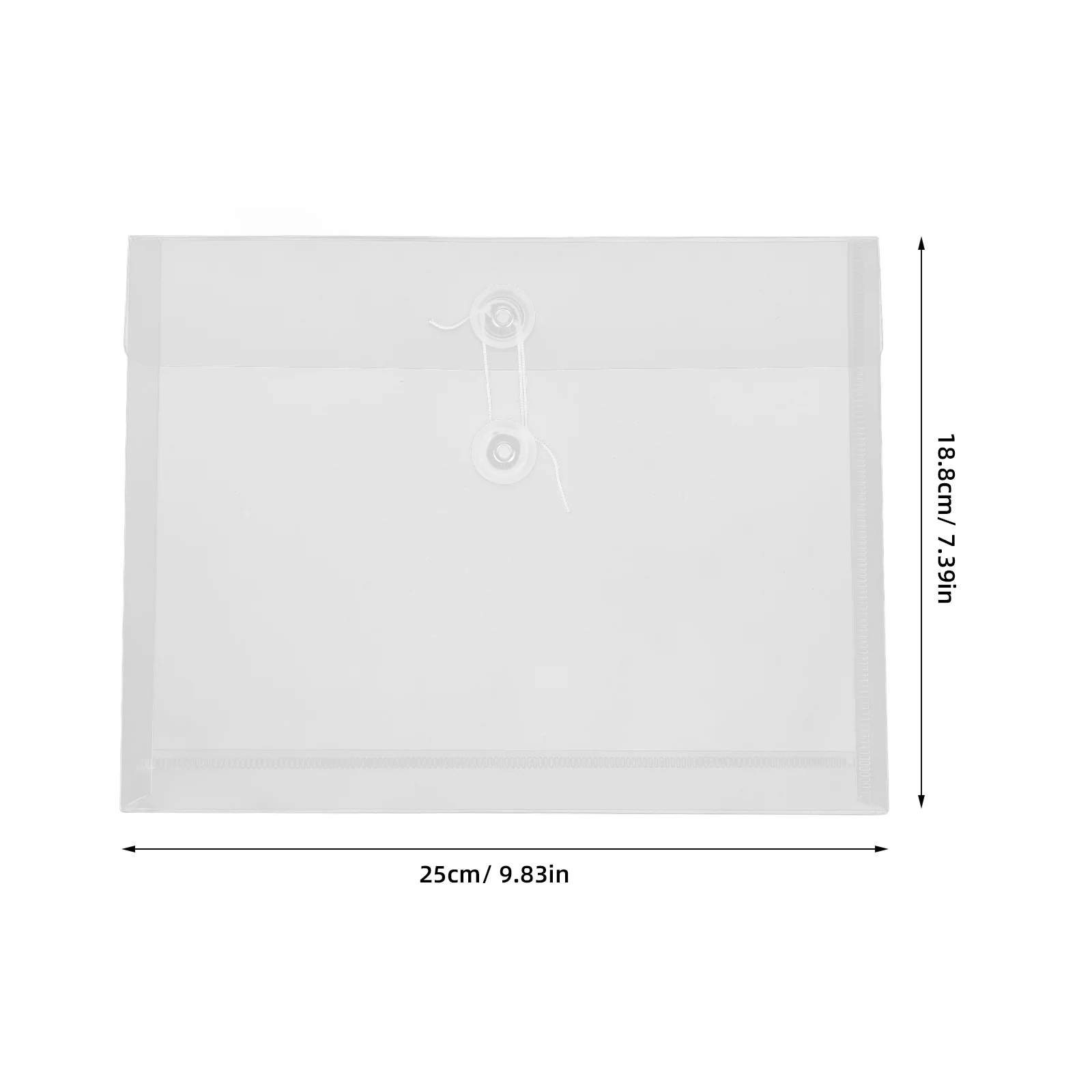 12 cartelle di file trasparenti A5 buste per documenti con design a bottoni in corda riutilizzabili in materiale PP leggero e portatile