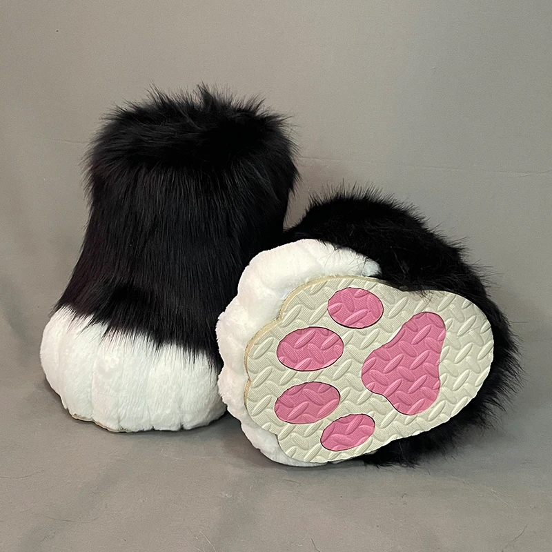 สัตว์แมวกรงเล็บพลาสติกสําหรับ Fursuit ฟุต Paw รองเท้า Furry Paw รองเท้าแตะผู้ใหญ่เครื่องแต่งกายอุปกรณ์เสริมชุด