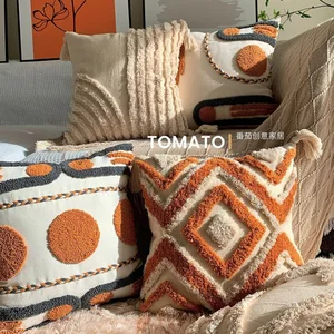 Bohemian embroidery pillow pillow cushion, tuber geometry, long pillowcase, personalized living room, sofa, home decoration 10 Main Sales Boho Cushion Cover - №7