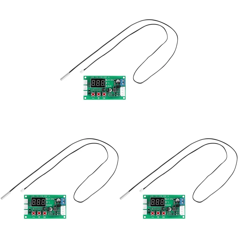 

3X DC 12V 24V 48V 5A 2 3 4 Wire PWM Motor Fan Speed Controller Governor Temperature Control Support EC EBM Fan