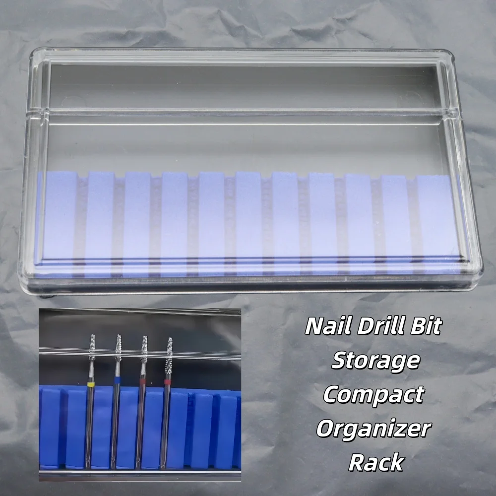 Nail Drill Bits Organizer Box 10 Slots 2.35mm – Nail Art Storage Holder Display Case for Manicure Tools view 6