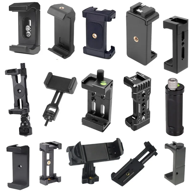 FEICHAO penjepit telepon seluler sepeda, klip penjepit untuk kamera Gopro Cage Rig/dengan dudukan sepatu dingin 1/4 untuk Tripod braket telepon seluler