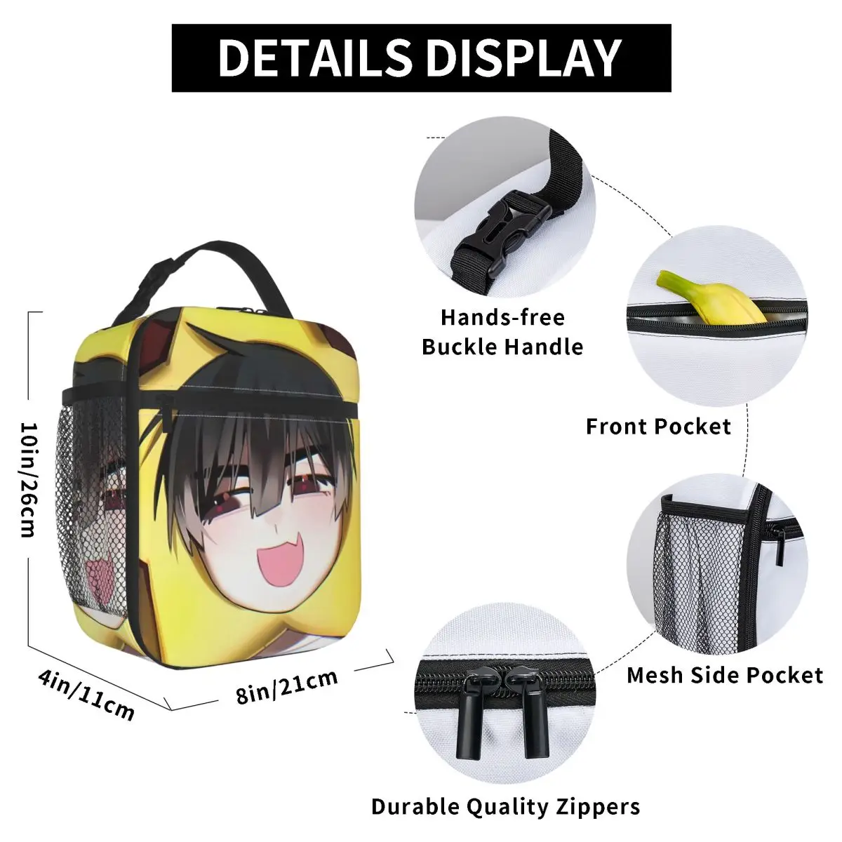 الغريبة المرحلة ميزي حتى إيفان حقيبة الغداء في الهواء الطلق نزهة علب الاغذية خمر طباعة أكياس الغداء الحرارية أكسفورد المحمولة سستة حقيبة للحفاظ على البرودة #4