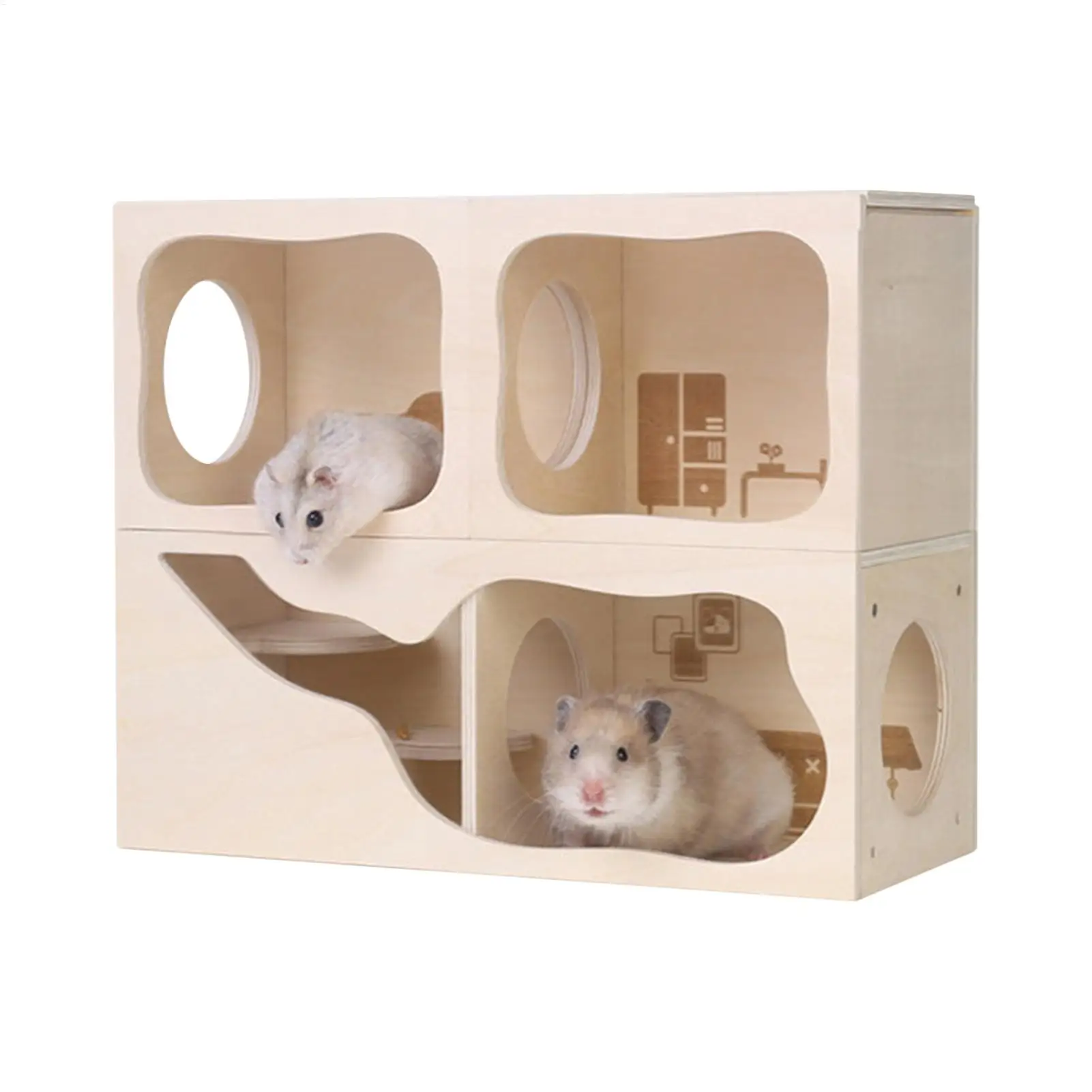 

Домик-туннель для хомяков, игрушки для обогащения среды обитания, игрушка для мышей, вольер для хомяков для лазания, игр и исследования, для кроликов, шиншилл, хорьков и других мелких животных