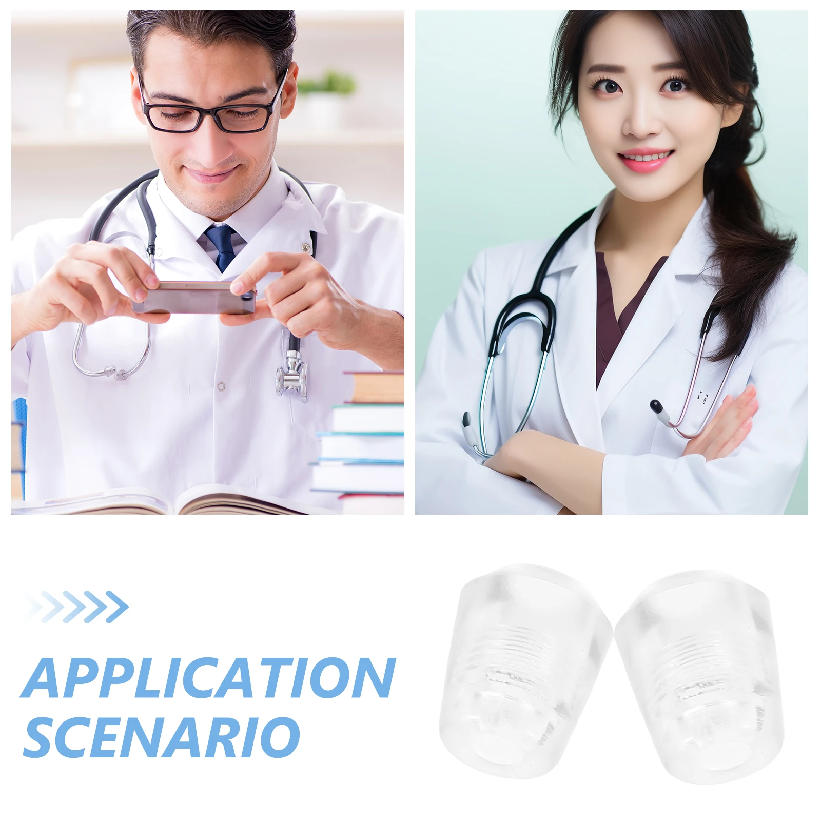 

to Sleep Stethoscope Earplugs Child Tips Silica Gel Replacement Earbuds Accessories