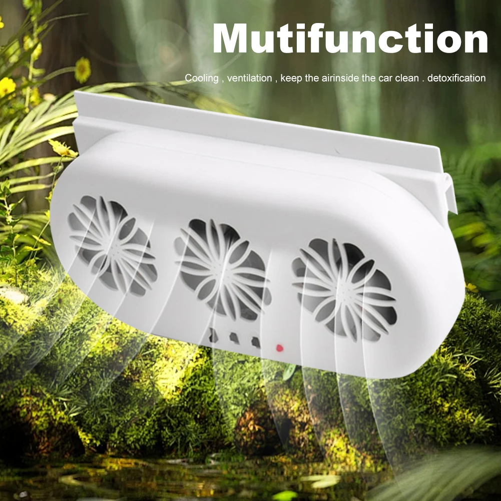 Car SUV Air Vent Cooling Fan 3 Outlet Front Rear Window Radiator Car Exhaust Ventilation Fan Car Exhaust Air Vent Cool