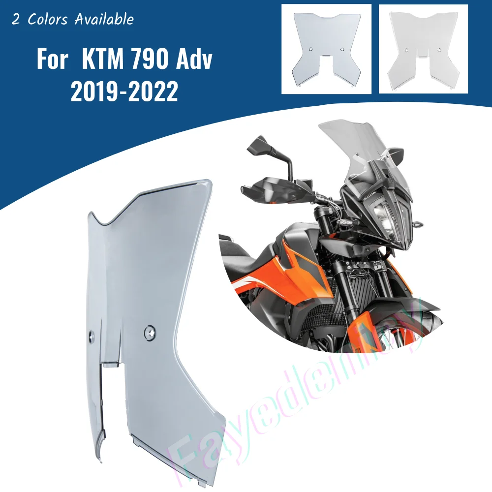 Motorcycle Front Screen Wind Shield Accessories For KTM 790 ADV 2020 2021 2022 790 Adventure Windshield Windscreen Air Deflector