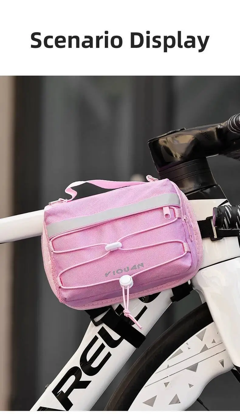 ESLNF Fahrradrahmentasche MTB mit oberer Gepäckträgertasche, reflektierender Streifen, mehrfarbig, für Fahrrad, wasserdicht, Rennrad – Detail 11