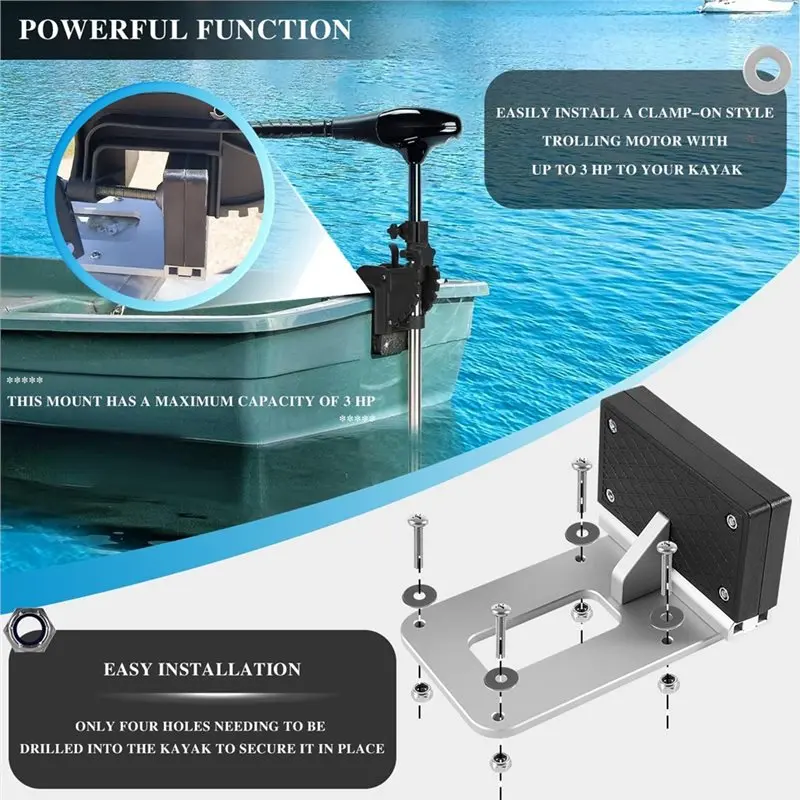 L71A Universal Fit For Electric Trolling Motors-Transom Trolling Motor Mount,Universal Mount For Kayaks-Motor Support