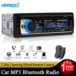 HIPPBQCC 1 din Car Radio Stereo Multimedia Bluetooth MP3 Player Digital FM ISO Power Aux Input USB Bluetooth Universal Autoradio