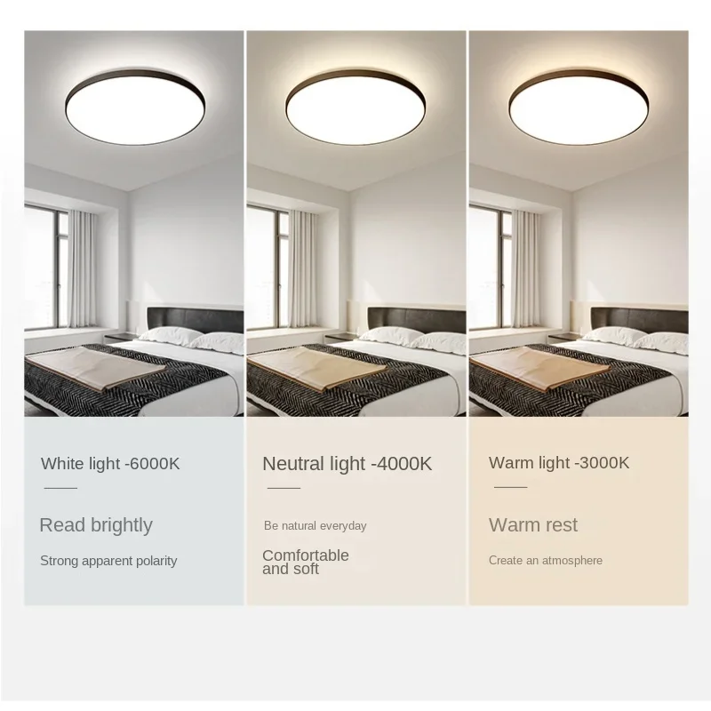 Moon-style Dimmable Flush Mount Ceiling Light Fixture Changeable LED Bedroom Minimalist Master Bedroom Light