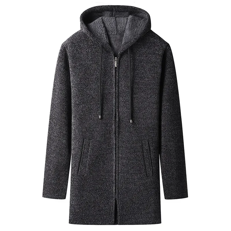 

New Spring Autumn Knitted Sweater Jackets Men Fashion Slim Fit Coat Men Causal Sweaters Coats Solid Zip Cardigan Men