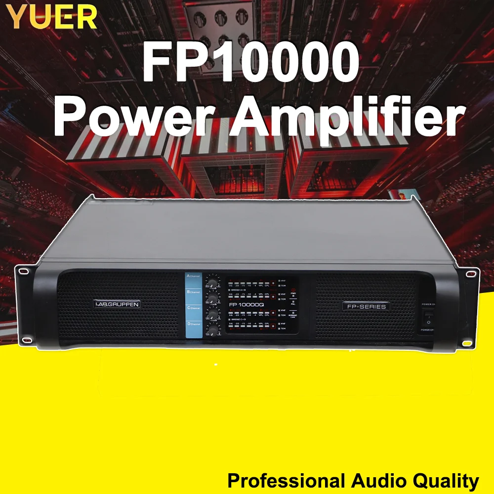 Amplificador de potência fp10000, 4x1300w, 4x2100w, 2x2500w, saída, classe td, amplificador de áudio profissional, sistema de resfriamento de alta fidelidade para dj