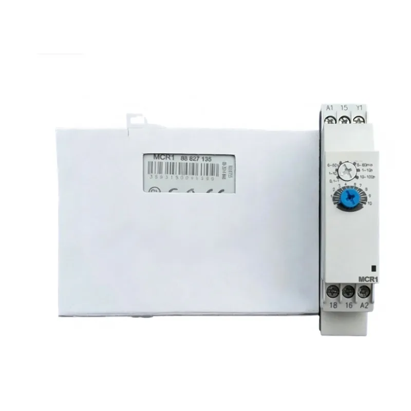 Industrial DIN Rail Off-Delay Timer Relay MCR1 88827135 Multi-Voltage 24VDC/24-240VAC 1 Changeover Contact Control Module