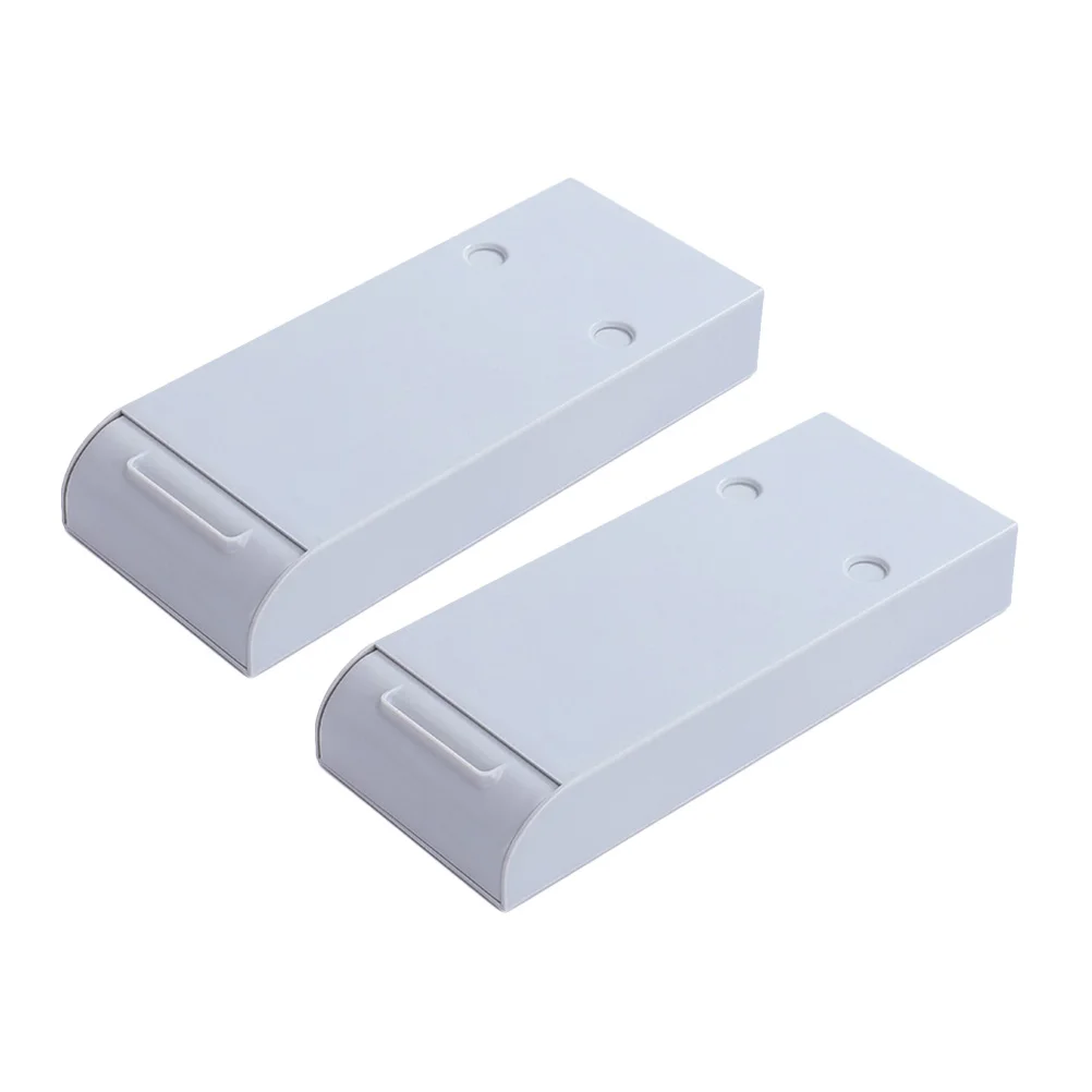 

2Pcs ABS Plastic Table Pencil Box Self Adhesive Hidden Under Desk Storage Student Pen Holder Organizer Drawer Pen Box