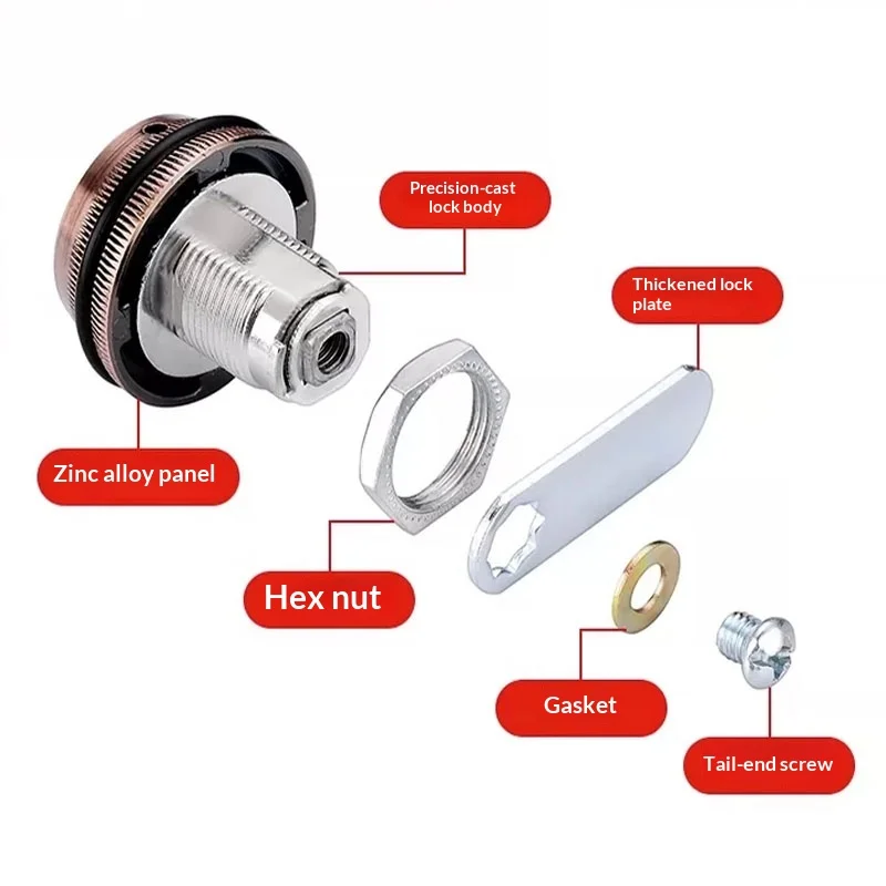 Mechanical Password Anti-Theft Lock For Cabinet Door Drawer Wardrobe File Cabinet - Digital Wheel Lock For Security And Safety