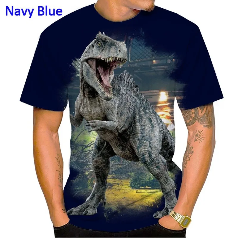 

Y2k Jurassic Park 3D Printed T-Shirt Summer Fashion T-Shirt Unisex Jurassic World Casual Crew Neck Top Tees Men's Short Sleeve