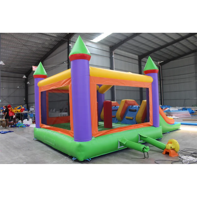 Aufblasbares springendes weißes Sprung haus Einhorn trampolin 3*3m