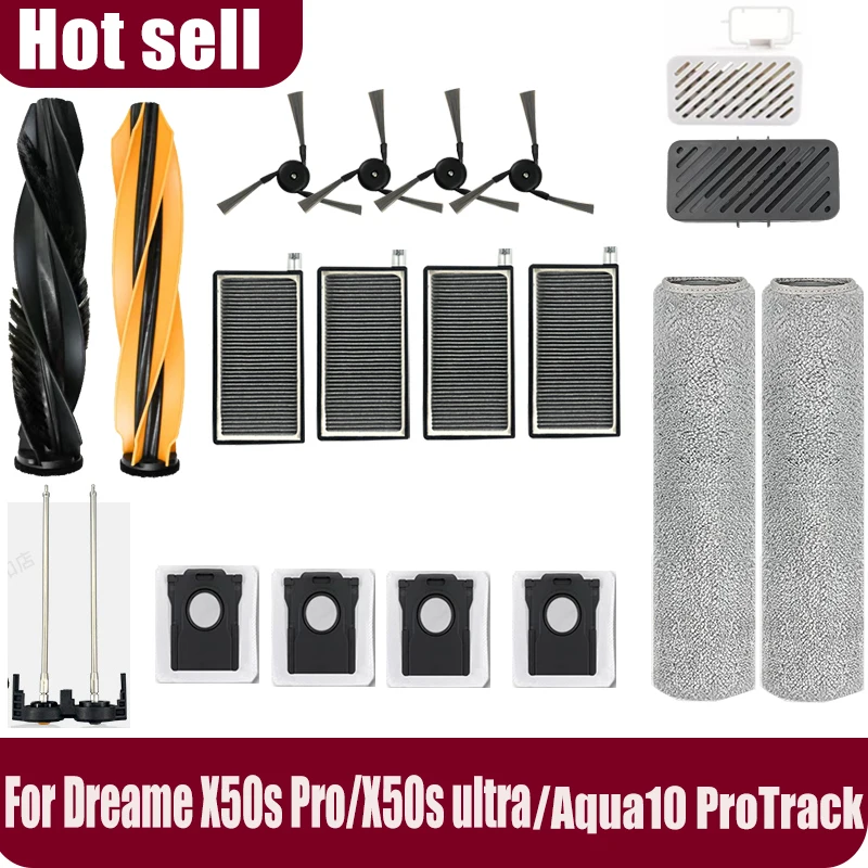 Dreame Aqua10 Track, Aqua 10 Pro Track, 10 Ultra Track Complete, RLR61CE / RLR81CE Parts Brush Filter Mop Bag