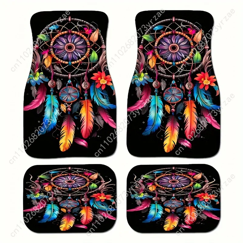 

Dreamcatcher 4pcs Universal Car Floor Mats All-Season Fashionable Auto Interio Absorbent Non-Slip Washable Car Floor Mats