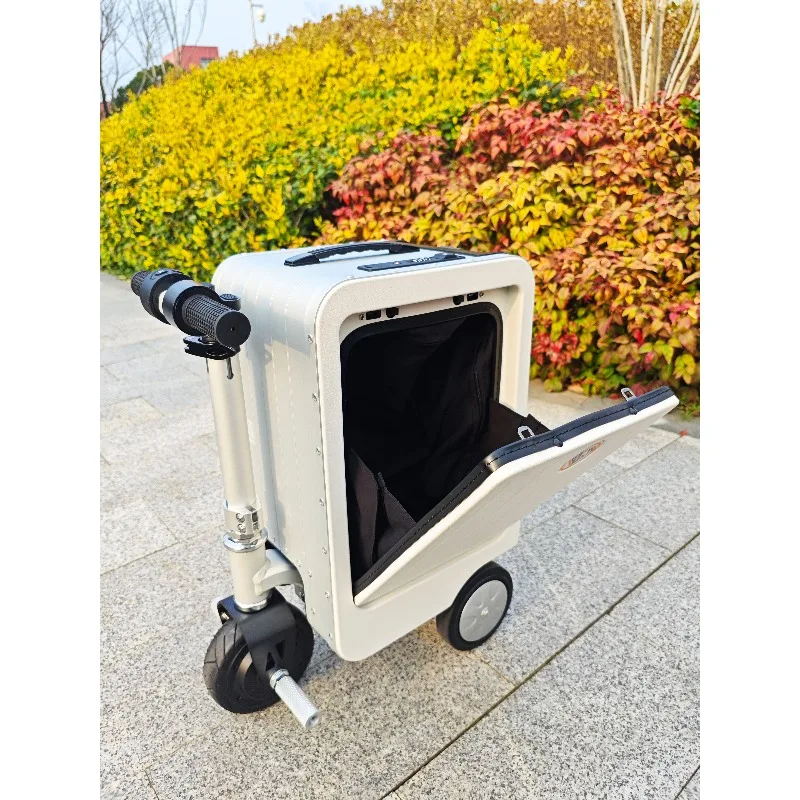 2025Aliotop High Quality Modern Smart Portable Manned Electric Riding Luggage Anti-Theft Waterproof Expandable Foldable Aluminiu