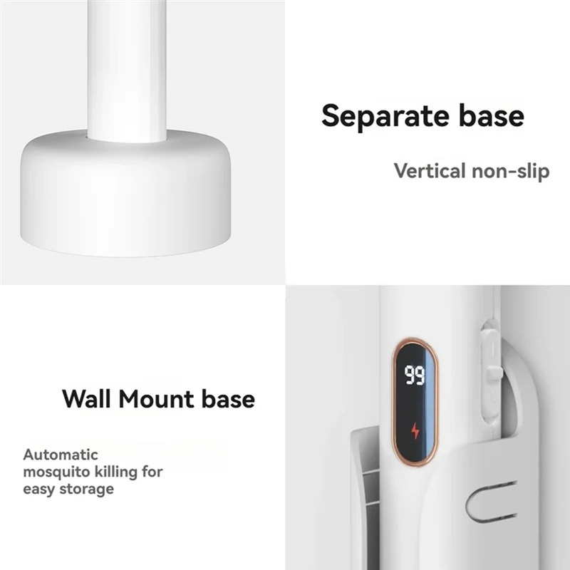 ABVI-Smart LED عرض الطاقة مصباح طارد مثبت على الحائط منشة البعوض الإلكترونية E3 قابلة للشحن 2000Mah