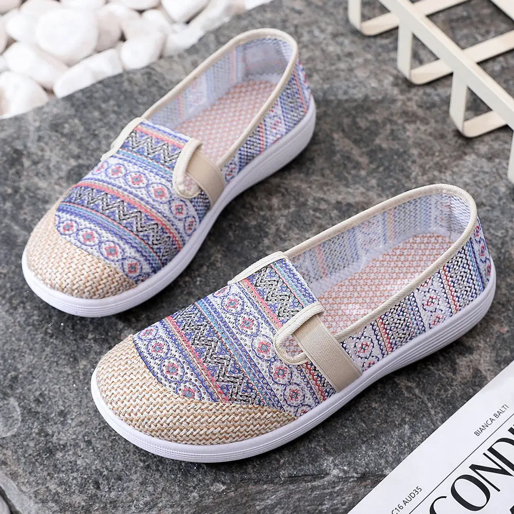 Espadryle obuwie damskie płaskie płócienne wsuwane codzienne rutynowe miejskie New Arrival 2024 oryginalne buty do chodzenia modna wyprzedaż butów