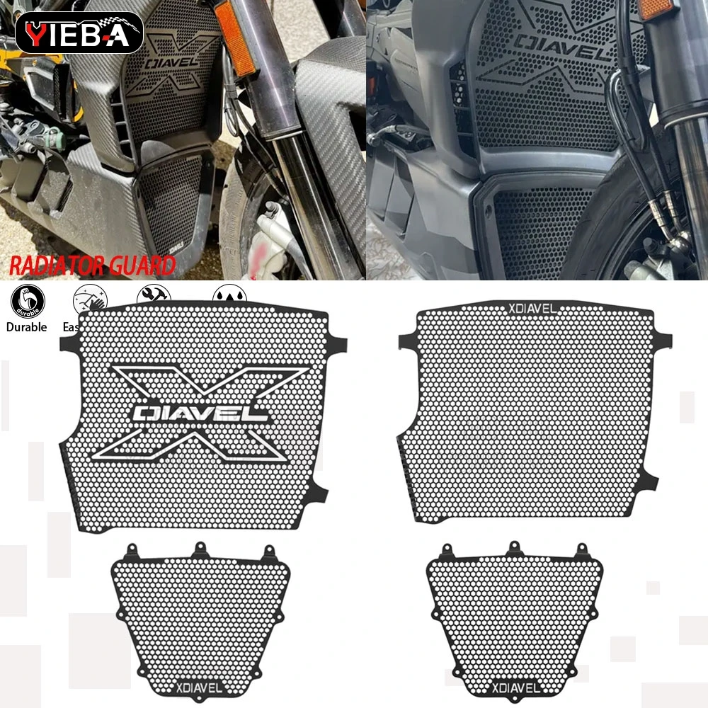 

For Ducati XDiavel S Nera Dark Black Star 2016 2017 2018-2023 2022 2024 Motorcycle Radiator Guards Cooling Tank Grille Cover Set