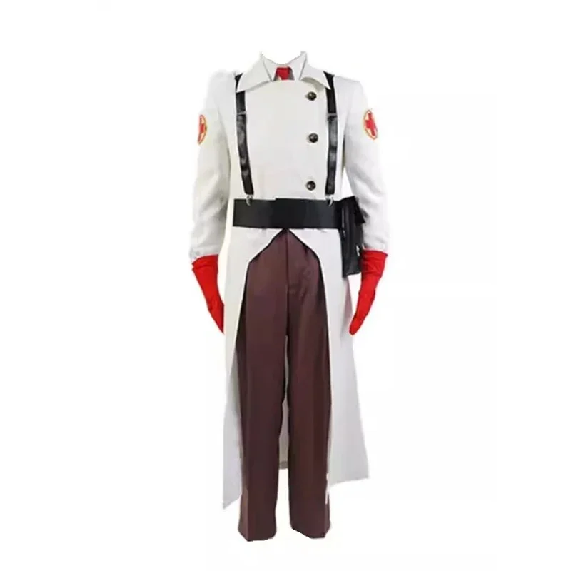 

Team Fortress 2 The Medic Dr. Ludwig Uniform Outfit Cosplay Costume Halloween Theme Party