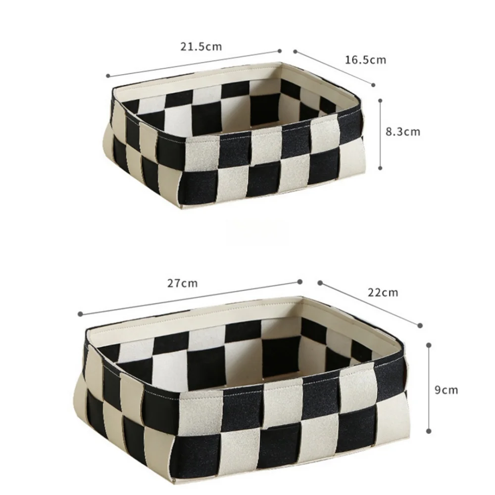 Multipurpose Desktop Storage PU Leather Grid Organizate Basket Cosmetic Capacity Box Home Office Cabinet Drawer Storage Tray