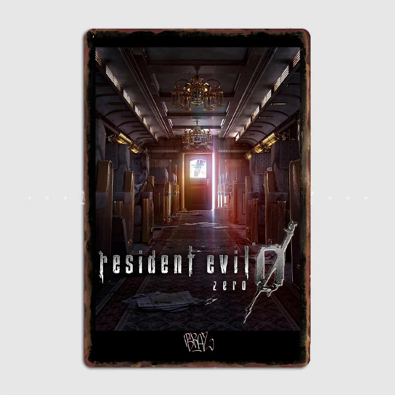 Resident Evil 0 RetroClassic Poster Metal Sign Posters Car Club Bar Interior Bedroom Wall Art Home Decor Room Decoration