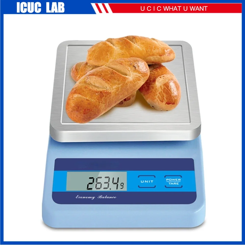 10kg 0.1g Lab Precision Balance with LCD Food Rice Fruit Electronic Precision Kitchen Scale 10KB1EB