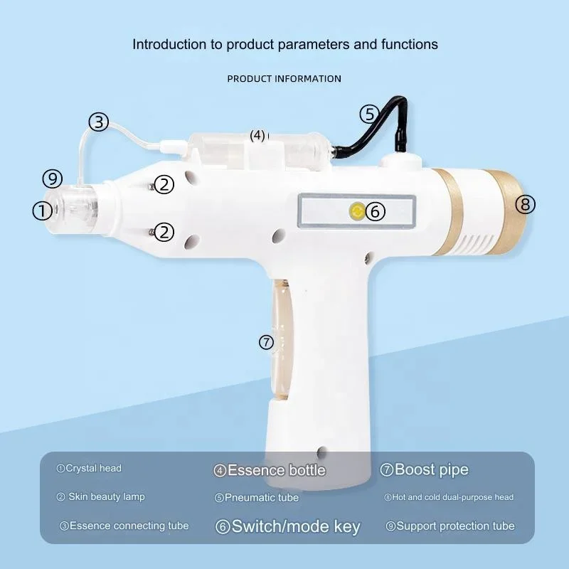 Non-Invasive Improvement Skin Elasticity Shrink Pores Nano-Crystal Water Light Meter Machine Home Use