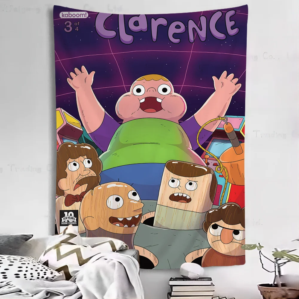 Cartoon C-Clarences Tapestry Art Printing Art Science Fiction Room Home Decor Wall Art Decor