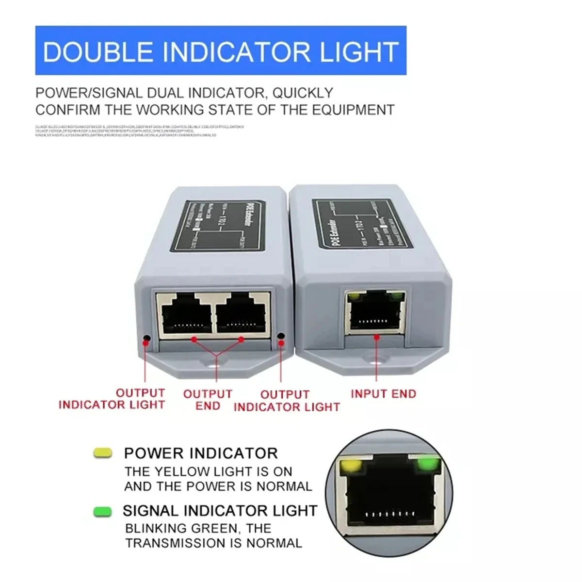 1 Op 2 Uit Gigabit Standaard Poe 1000M Netwerkverlenger Cascad Repeater Rj45 Voldoen Aan Ieee 802. 3at/Af Voor Ip-Camera