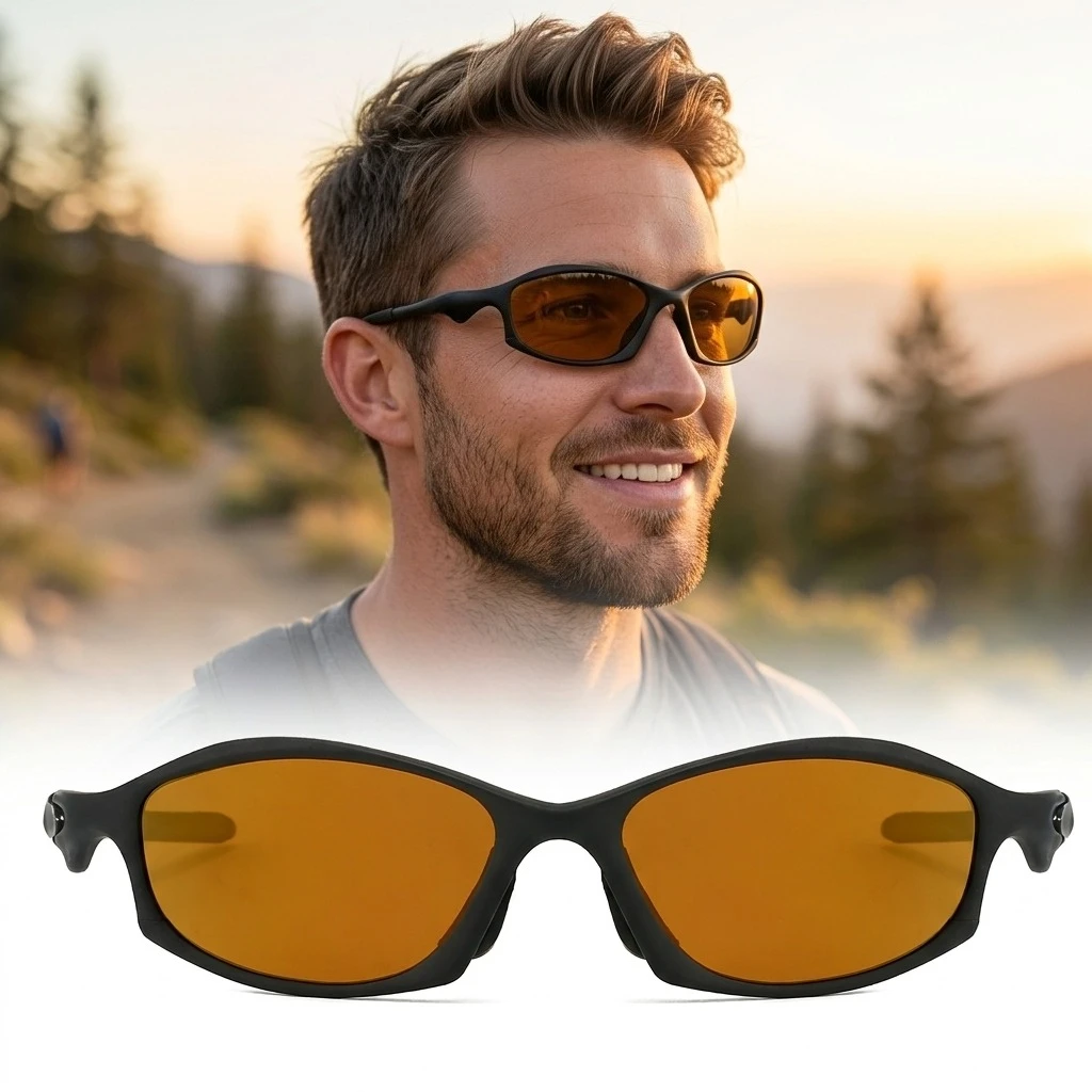 

Tomahawk Style Polarized Sunglasses for Men Women Metal Frame with Spring Hinges Sand Black Frame UV400 Protection Polygon Lens