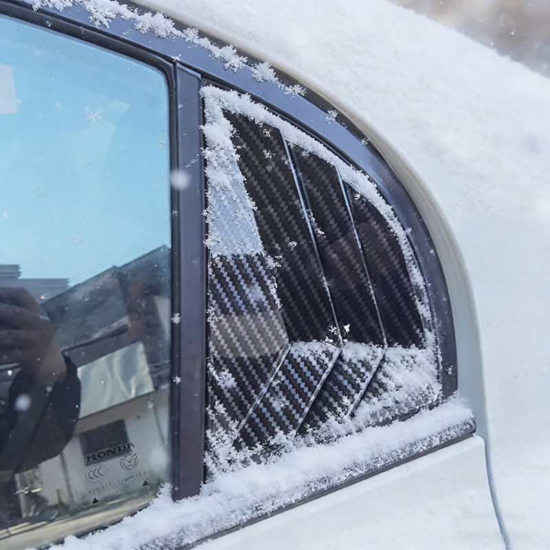 

For Honda Civic Sedan 2006-2010 8th Rear Window Shades Shutter Louver Vent Cover Sticker Trim Decorate Car Styling Accessories