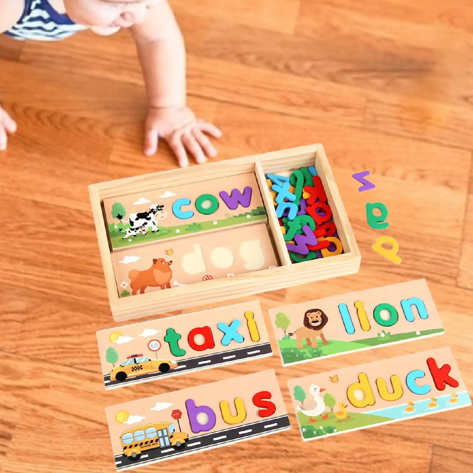 ألعاب تعليمية للإملائي الخشبي للتطوير المبكر لعبة الصوتي للأطفال في مرحلة ما قبل المدرسة وهدايا أنشطة التعلم للأطفال