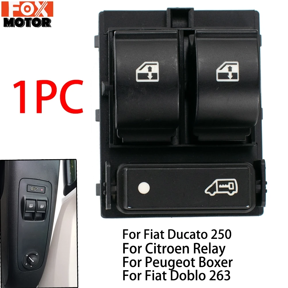 Electric Window Switch Triple Button Push For Fiat Ducato Doblo Citroen Relay Jumper Peugeot Boxer 735421419 735487419 6490X9