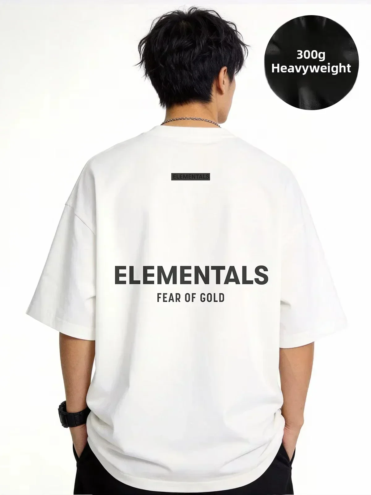 2026 new Summer Men's cotton short-sleeved T-shirt, versatile, stylish and trendy printed loose oversized large-sized top